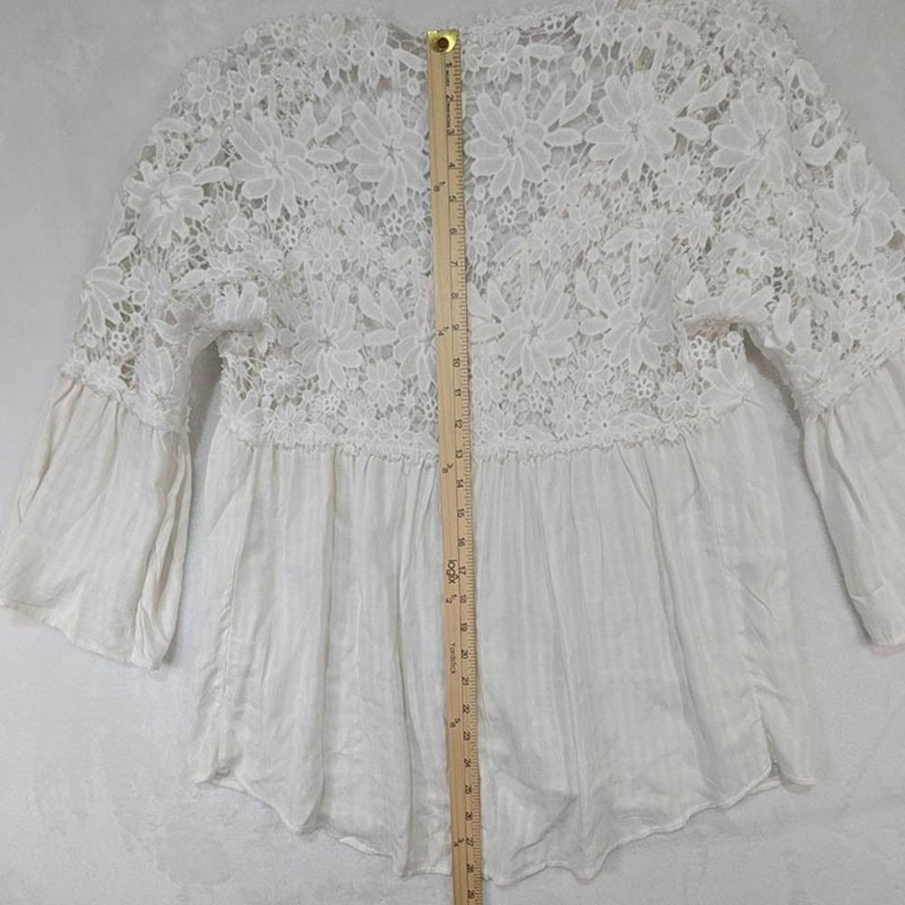 Tunic Cover Up‎ Top Womens S White Lace Fairycore Whimsigoth Cottagecore Boho - Picture 7 of 10